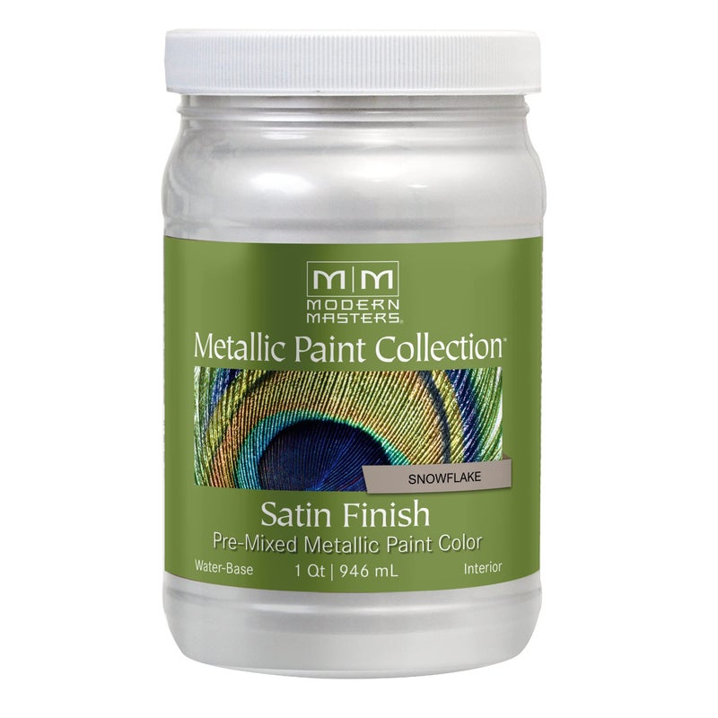 Modern Masters qt Modern Masters ME707 Snowflake Metallic Paint Collection, Satin Water-Based Decorative Metallic Paint - Image 1